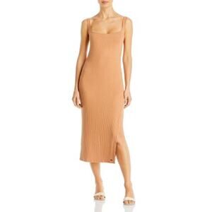 N: Philanthropy Ladies Orange Ginger Ribbed "Rosarita" Midi Dress, Small, NWT!